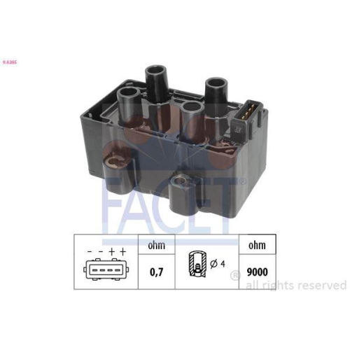 Z&uuml;ndspule Facet 9.6265 Oe Equivalent f&uuml;r Renault Hitachi