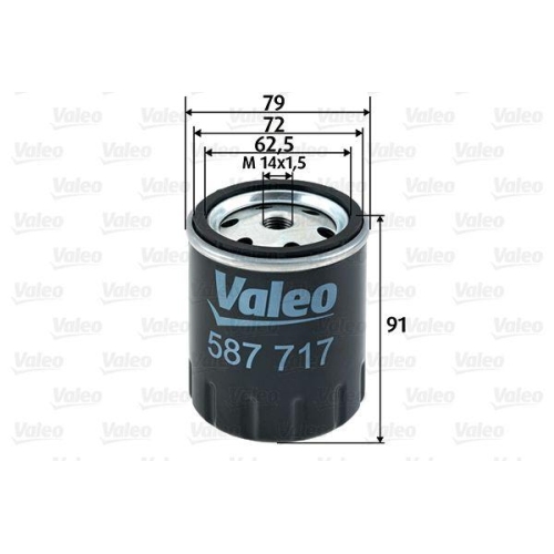 Kraftstofffilter Valeo 587717 f&uuml;r Ford Hanomag Mercedes Benz Mercedes Benz O&k