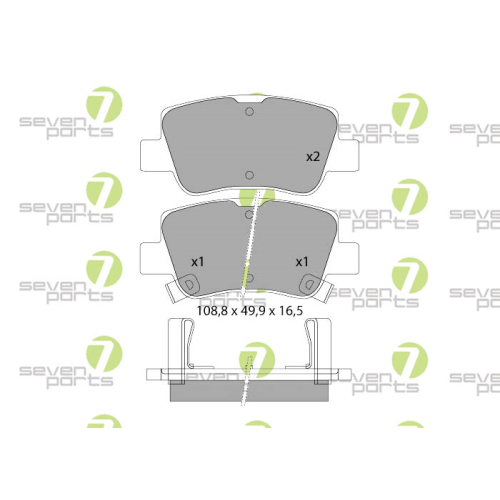 Bremsbelagsatz Scheibenbremse 7 Seven Parts SVP26060 f&uuml;r Lexus Toyota