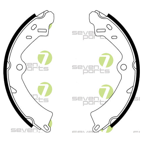 Bremsbackensatz 7 Seven Parts SVG10767 f&uuml;r Hinterachse