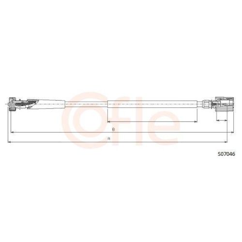 Tachowelle Cofle S07046 für Fiat