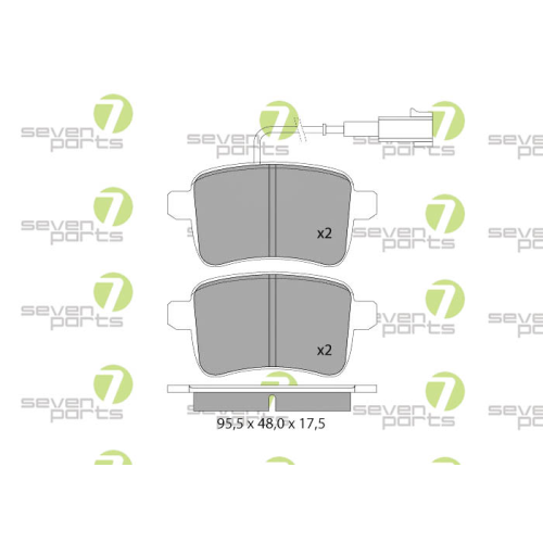 Bremsbelagsatz Scheibenbremse 7 Seven Parts SVP26110 f&uuml;r Alfa Romeo