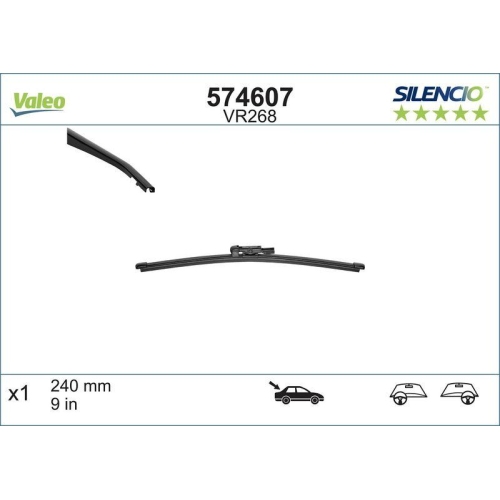 Wischblatt Valeo 574607 Silencio Rear für Citroën Mercedes Benz Mercedes Benz