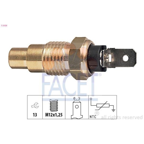 Sensor K&uuml;hlmitteltemperatur Facet 7.3159 Made In Italy - Oe Equivalent f&uuml;r