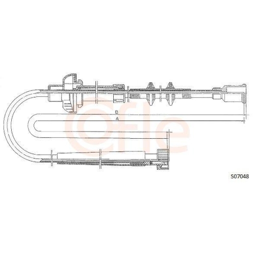 Tachowelle Cofle S07048 für Fiat