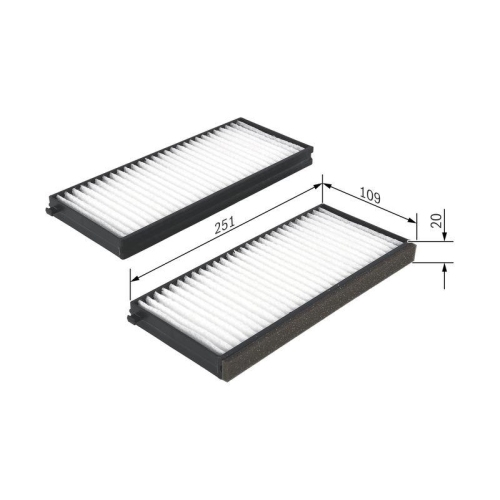 Filter Innenraumluft Bosch 1987432260 f&uuml;r Kia