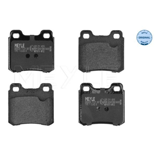 Bremsbelagsatz Scheibenbremse Meyle 0252114015 Meyle-original: True To Oe. f&uuml;r