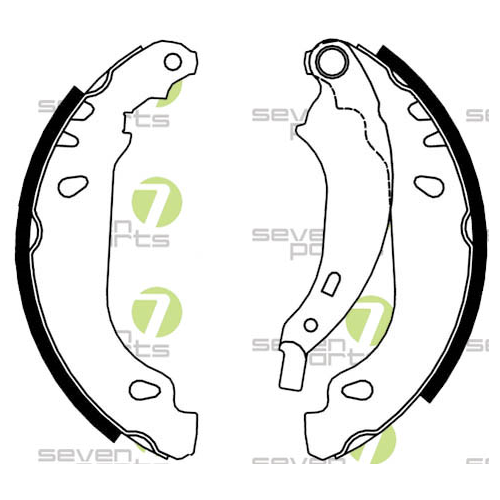 Bremsbackensatz 7 Seven Parts SVG10773 f&uuml;r Hinterachse