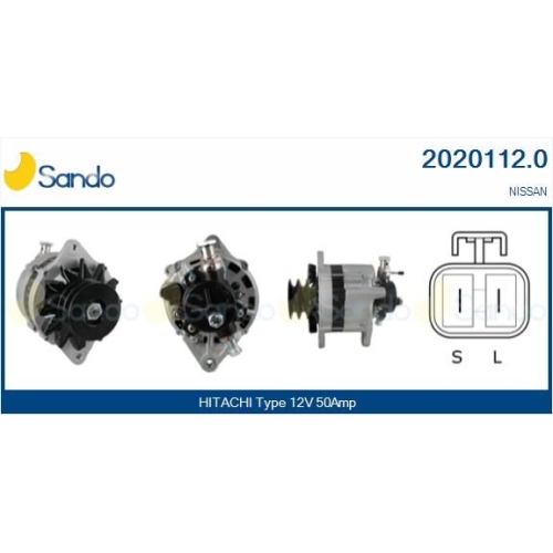 Generator Sando 2020112.0 f&uuml;r Nissan Hitachi