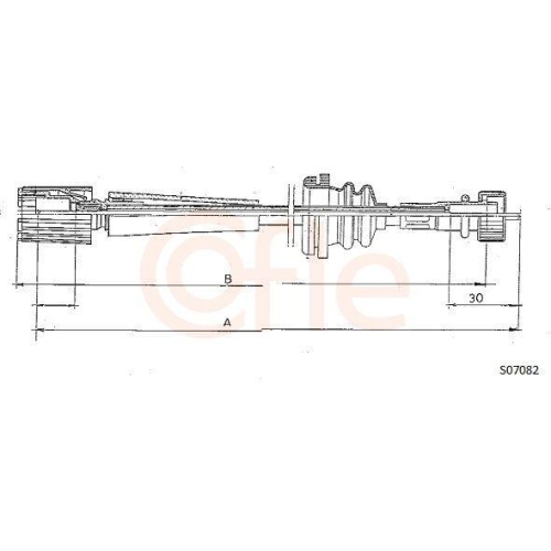 Tachowelle Cofle S07082 für Fiat Lancia