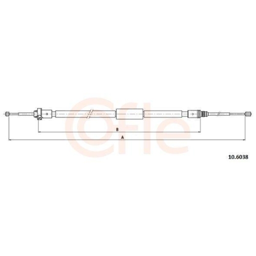 Seilzug Feststellbremse Cofle 10.6038 für Peugeot Hinten Links Hinten Rechts