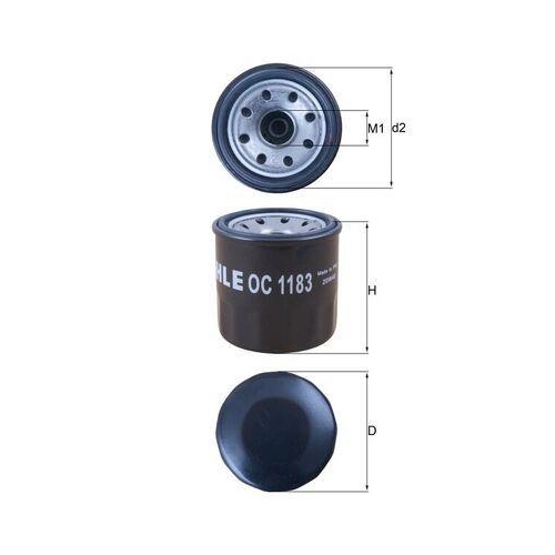 Oil Filter Mahle OC 1183 for Mazda