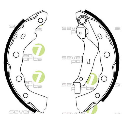 Bremsbackensatz 7 Seven Parts SVG10774 f&uuml;r Hinterachse