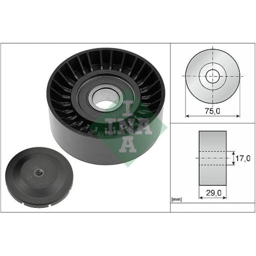Umlenk /f&uuml;hrungsrolle Keilrippenriemen Schaeffler Ina 532 0536 10 f&uuml;r Audi Seat