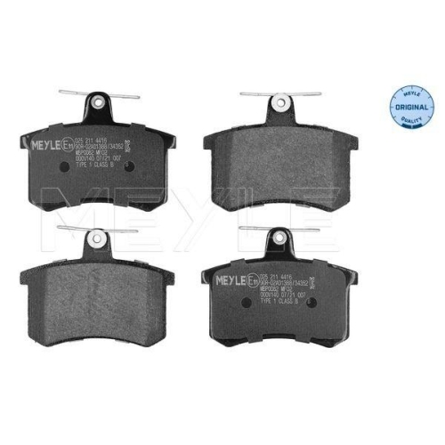 Bremsbelagsatz Scheibenbremse Meyle 0252114416 Meyle-original: True To Oe. f&uuml;r
