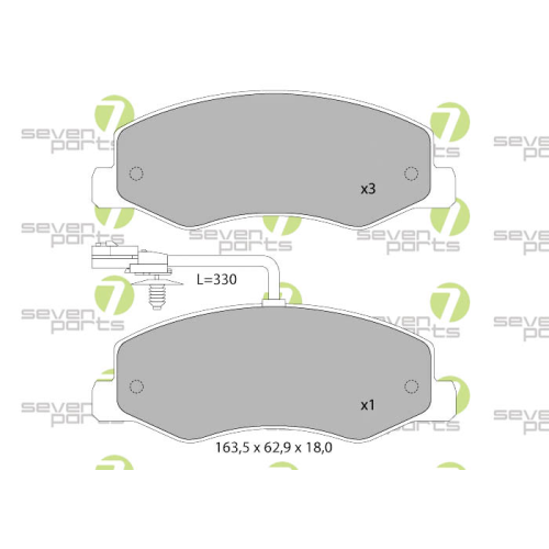 Bremsbelagsatz Scheibenbremse 7 Seven Parts SVP26160 f&uuml;r Citro&euml;n Nissan Opel