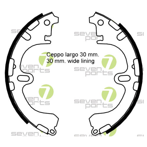 Bremsbackensatz 7 Seven Parts SVG10775 für Hinterachse