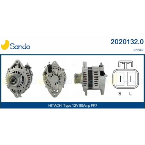 Alternator Sando 2020132.0 for Nissan Hitachi