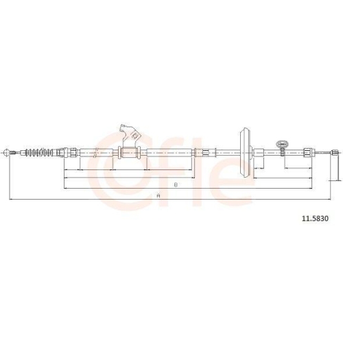 Cable Pull Parking Brake Cofle 11.5830 for Opel