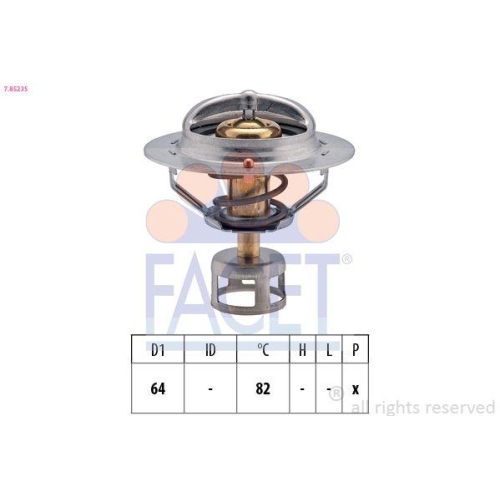 Thermostat K&uuml;hlmittel Facet 7.8523S Made In Italy - Oe Equivalent f&uuml;r Nissan
