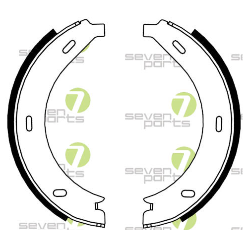 Bremsbackensatz 7 Seven Parts SVG10776 f&uuml;r Hinterachse