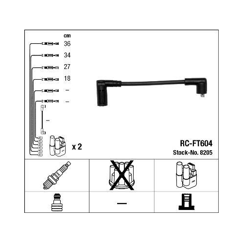 Zündleitungssatz Ngk 8205 für