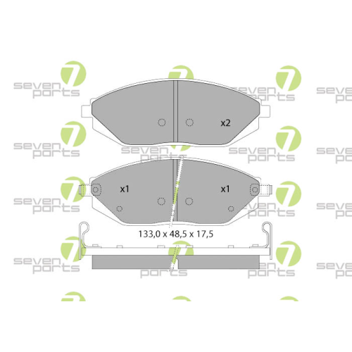 Bremsbelagsatz Scheibenbremse 7 Seven Parts SVP26210 f&uuml;r Chevrolet Daewoo