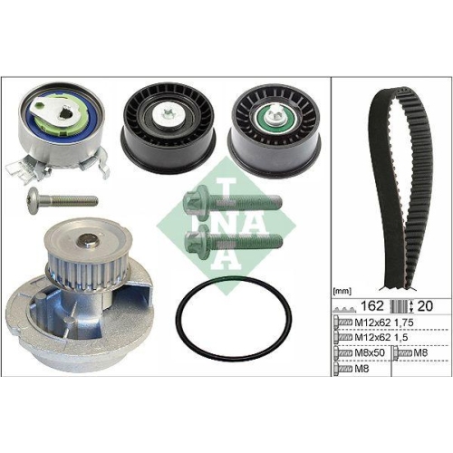Wasserpumpe + Zahnriemensatz Schaeffler Ina 530 0441 31 f&uuml;r Opel Saab Vauxhall