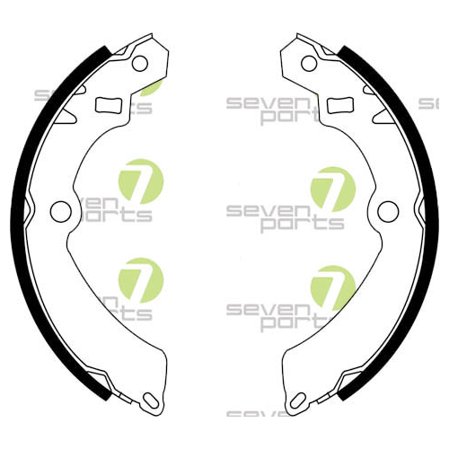 Bremsbackensatz 7 Seven Parts SVG10779 f&uuml;r Hinterachse