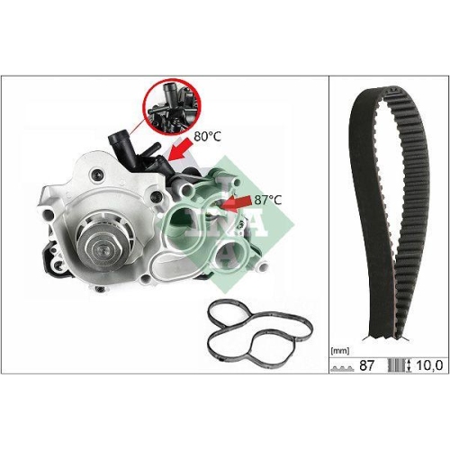 Wasserpumpe + Zahnriemensatz Schaeffler Ina 530 0761 30 f&uuml;r Audi Seat Skoda VW