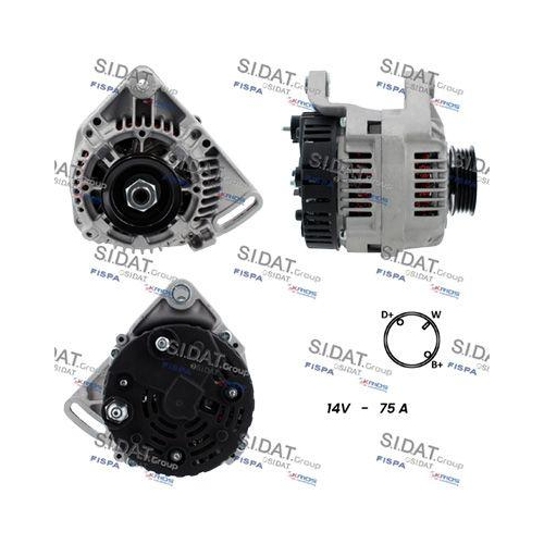 Generator Sidat A12VA1292A2 f&uuml;r Renault