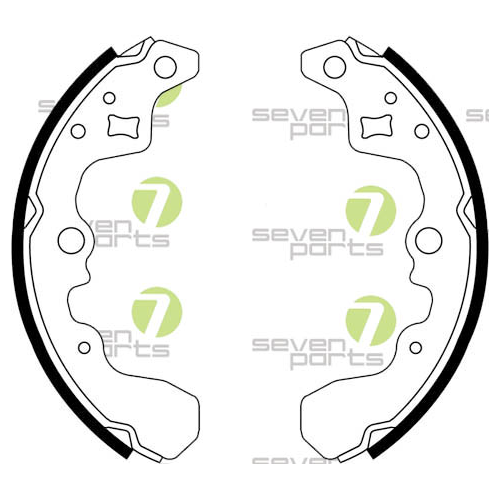 Bremsbackensatz 7 Seven Parts SVG10780 f&uuml;r Hinterachse