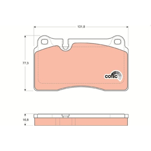 Bremsbelagsatz Scheibenbremse Trw GDB1670 Cotec f&uuml;r Seat VW Audi Vorderachse