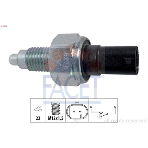 Schalter R&uuml;ckfahrleuchte Facet 7.6270 Made In Italy - Oe Equivalent f&uuml;r