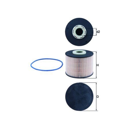 Kraftstofffilter Mahle KX 331D f&uuml;r Citro&euml;n Fiat Ford Peugeot Toyota DS