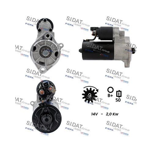 Starter Sidat S12BH0797A2 f&uuml;r Audi Daf Seat Skoda VW Vag