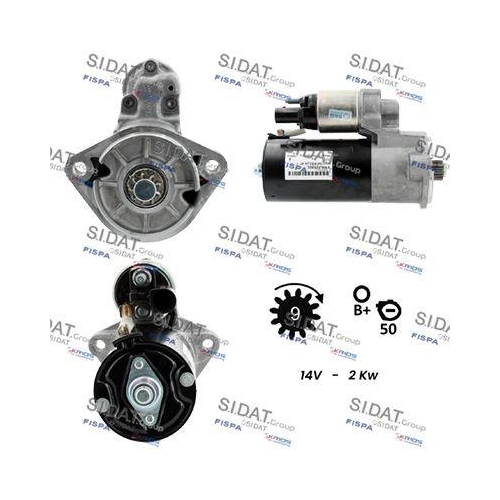 Starter Sidat S12BH0073 f&uuml;r Audi Mercedes Benz Mercedes Benz Mercedes Benz Seat