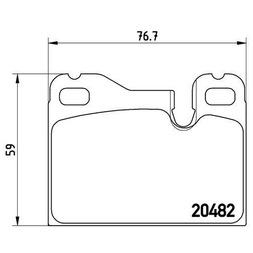 Bremsbelagsatz Scheibenbremse Brembo P65003 Prime Line f&uuml;r Porsche Hinterachse
