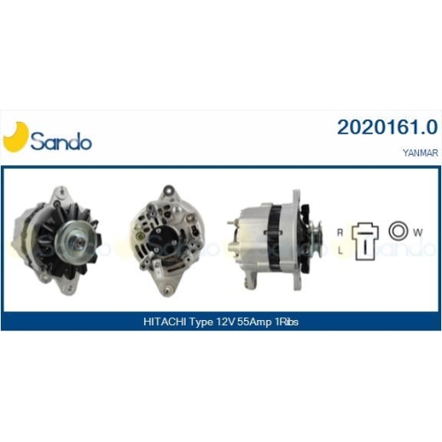 Generator Sando 2020161.0 f&uuml;r Hitachi Yanmar