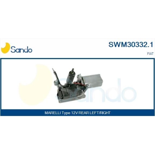 Wischermotor Sando SWM30332.1 für Fiat Hinten