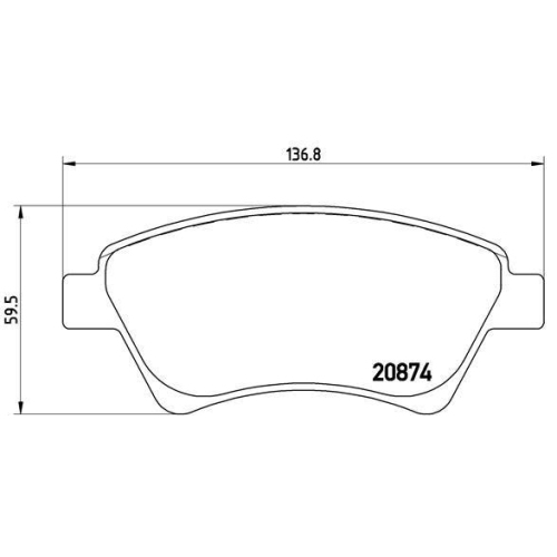 Bremsbelagsatz Scheibenbremse Brembo P68034 Prime Line f&uuml;r Renault Vorderachse