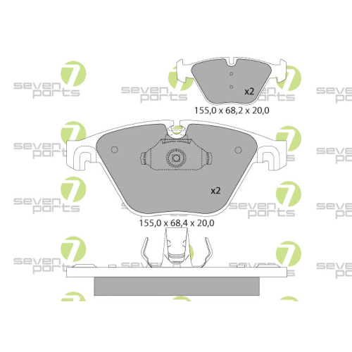 Bremsbelagsatz Scheibenbremse 7 Seven Parts SVP26310 f&uuml;r Bmw Mini 1. Vorderachse