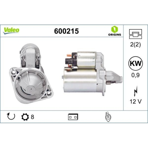 Starter Valeo 600215 Valeo Origins New Oe Technologie für Kia