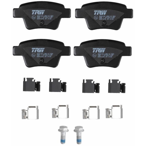 Bremsbelagsatz Scheibenbremse Trw GDB1678 Cotec f&uuml;r Citro&euml;n Peugeot Hinterachse