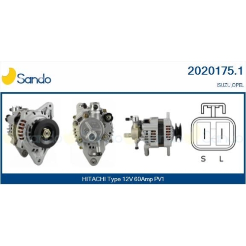 Generator Sando 2020175.1 für Isuzu Hitachi