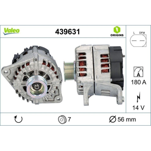 Generator Valeo 439631 Valeo Origins New Oe Technologie f&uuml;r Fiat Iveco