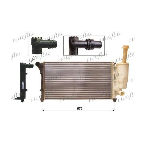 Kühler Motorkühlung Frigair 0104.3119 für Alfarome/fiat/lanci