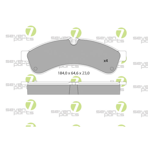 Bremsbelagsatz Scheibenbremse 7 Seven Parts SVP26350 f&uuml;r Iveco 1. Hinterachse