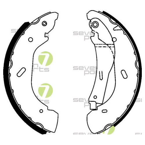 Bremsbackensatz 7 Seven Parts SVG10789 für Hinterachse