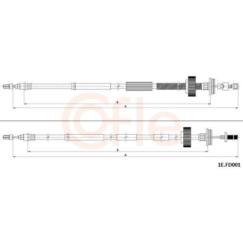 Seilzug Feststellbremse Cofle 1E.FD001 für Ford Hinten Links Hinten Rechts
